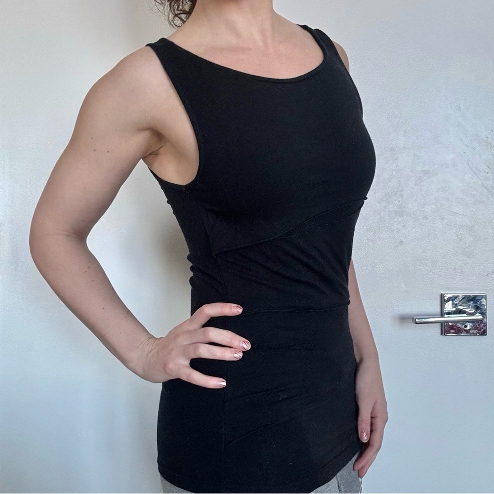 Banana Republic Black Sleeveless Tank Top Stretch Minimalist Classic Capsule